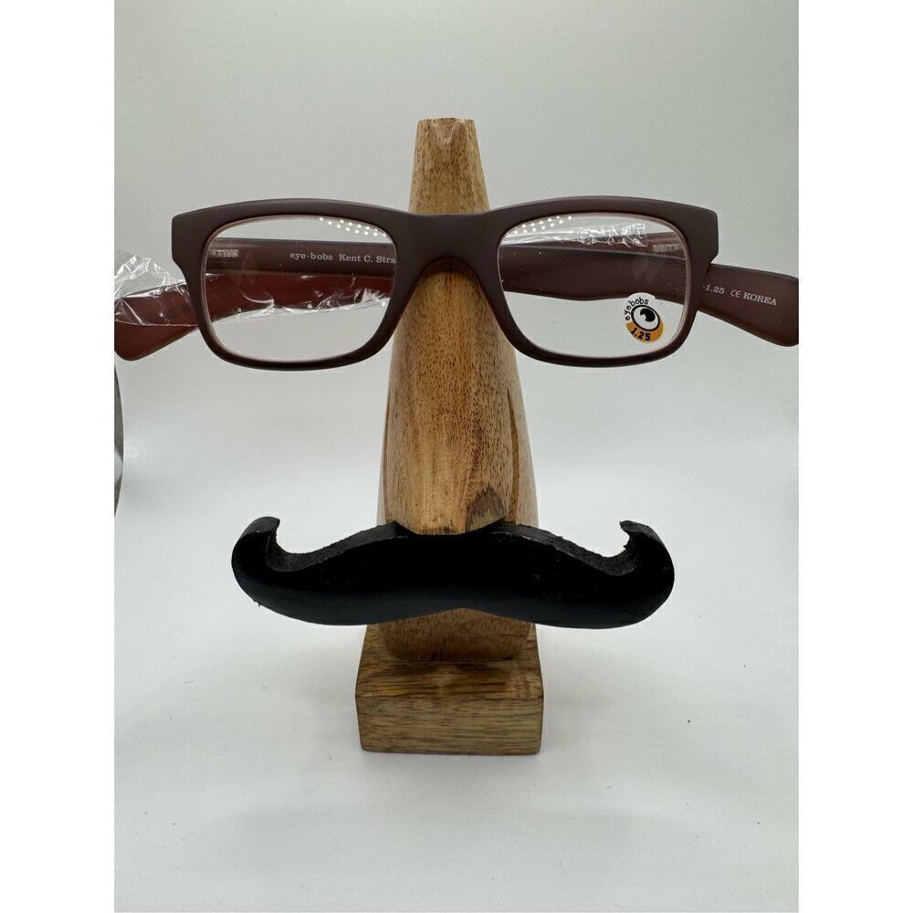 eyebobs Kent C. Straight reading glasses strength 1.25 matte brown new without c